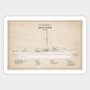 Sea Cloud wpg-284 United States Coast Guard Cutter - SBD Magnet